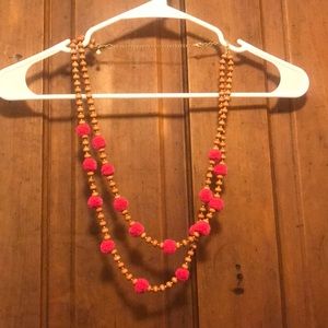J. Crew Pom Pom Bead Necklace